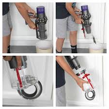 Dyson Cyclone V10 Cord Free Vacuum Urban Mommies This makes aiming the drop very easy plus you can actually lower the vacuum in the trash bin before opening, but the new system takes some practice. dyson cyclone v10 cord free vacuum