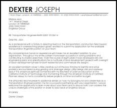 Transportation Engineer Cover Letter Sample Cover Letter Templates Examples