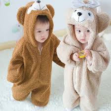 Brown Khaki Bear Baby Boys Girls Animal Onesies Cute Costume High Quality Rompers For Kids Cute Asian Babies Baby Robes