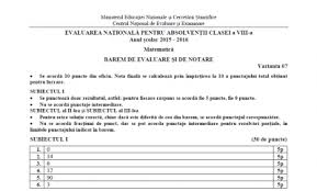 Cele mai vandute nume nume pret pret. Barem MatematicÄƒ Evaluare NaÅ£ionalÄƒ 2016 RezolvÄƒri Corecte Ale Subiectelor De La Evaluare