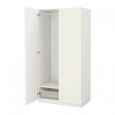 خزانة ملابس تشمل رف وعلاقة لون ابيض 100x60x201 سم