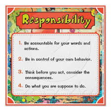 Character Traits Posters Responsibility 6 Of 6 Poster Zazzle Com Character Traits Poster Character Trait Positive Character Traits