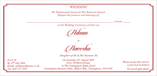 A simple wedding invitation template you can download for free. Muslim Wedding Card Templates Wedding Dress And Planner Online