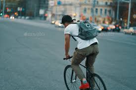 A person biking