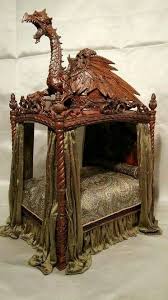 Dragon Wooden Bed Dragon Decor Dragon Bedding Gothic Furniture