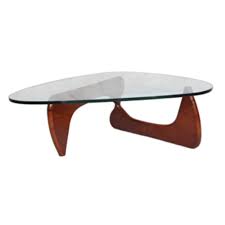 The noguchi coffee table joins a curved, solid wood base with a freeform glass top. Tr45013 I Noguchi Style Coffee Table Tabula Rasa