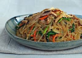 Japchae Korean Stir Fried Starch Noodles With Beef And Vegetables Korean Bapsang Japchae Korean Stir Fry Recipes