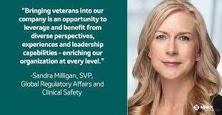 Meet Sandra Milligan: SVP Global Regulatory Affairs and Clinical Safety for  our company and former US Army Medical Corps. For her, supporting our  veterans is both a personal and professional commitment. Read