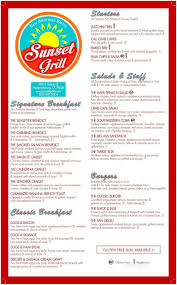 Welcome to sunset grill in los angeles. Online Menu Of Sunset Grill Fredericksburg Tx