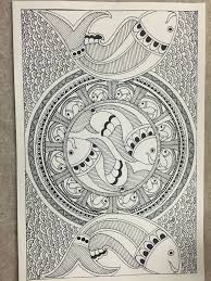 Madhubani Painting Buddha Art Painting Indian Art Paintings Madhubani Painting