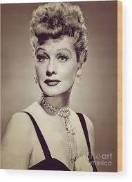 Lucille Ball, Vintage Actress Wood Print by Esoterica Art Agency