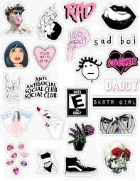 Aesthetic Trendy Black And White Tumblr Stickers Edgy Sticker Pack Sticker By Lauren53103 Iphone Case Stickers Print Stickers Hydroflask Stickers