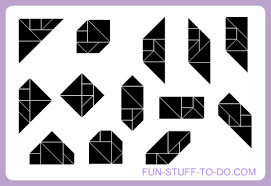 For when your child gets tired of the ones that came with your pattern/tangram blocks set. Tangram Puzzles Patterns Shapes