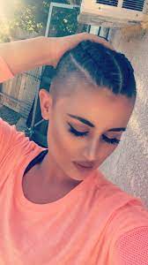 Braided Pixie Braids With Shaved Sides Short Wedding Hair Long Hair Shaved Sides
