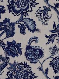 Navy Floral Upholstery Fabric Drapery Fabric Blue White Floral Fabric By The Yard Floral Upholstery Fabric Floral Upholstery Upholstery Fabric