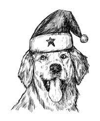 You've found all of our how to draw dog lessons. Premium Vector Sketch Of Christmas Dog Hand Draw