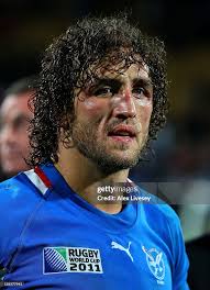 Jacques Burger the captain of Namibia looks