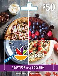 Gift cards will not be replaced if lost, stolen or used without cardholder's authorization, unless properly registered for balance protection online. Amazon Com Giant Food Landover Gift Card 50 Gift Cards