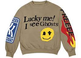 Lucky me i see ghosts sweatshirt real. Kids See Ghosts Lucky Me Crewneck Sweatshirt Trench Fw18