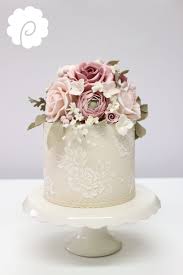 Sugar Flower Decorative Vintage Mini Wedding Cake In Soft Dusky Tones Floral Cake Cake Flower Cake