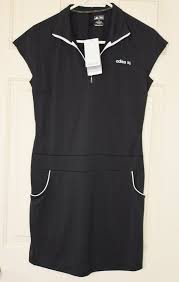 Adidas Performance Golf Dress Black White Pockets Size Sz 8 Wicking Fabric Nwt Golf Dresses Black Dress Wicking Fabric