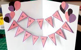 Sub out the imagery with your photos. Diy Banner Birthday Card Alexandra Adams