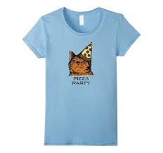 Amazon Com Pizza Party Cat T Shirt Clothing T Shirt Love