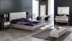 Bedroom set with bed storage by roundhill furniture. Silver Tufted Leatherette 9pc King Size Modern Bedroom Set