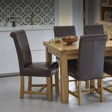 One thing about leather dining seats or chairs is that the durability that comes with it. Oak Dining Chairs Wood Kitchen Chairs Oak Furnitureland