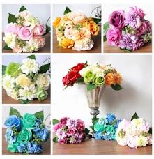 All our artificial flowers and silk flowers are affordable but still made of the highest quality with a realistic touch, look and feel, making them some of the best artificial. Bride Silk Rose Dahlia Bouquet Artificial Flower Wedding Party Supply Home Decoration