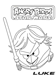 There are only a few examples that you can use. Luke In Angry Bird Star Wars Coloring Page Kids Play Color