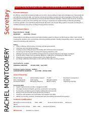 A secretary, administrative professional, or personal assistant is a person whose work consists of supporting management, including executives, using a variety of project management, communication. Secretary Resume Doc Secretary Dayjob Ltd The Big Peg Birmingham B18 6nf T 0044 121 638 0026 M 0870 0610 E Info Dayjob Com Personal Statement An Course Hero