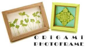 フォトフレーム 作り方 折り紙方式 origami photo frame アルバム 手作り アイデア 折り紙 折り紙 カゴ