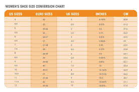 Unfolded Conversion Chart For Men And Womens Sock Size 2019