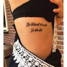 50 Inspirational Quote Tattoo Designs To Motivate You Every Time Page 21 Of 50 Chic Hostess Rib Tattoos For Women Tattoos For Women Tattoo Quotes
