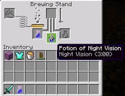 Hitting twice as hard or making the enemy. How To Make A Night Vision Potion In Minecraft