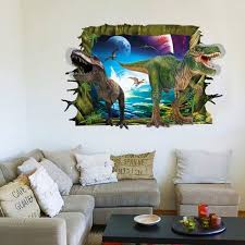 Toll Coole 3d Wandtattoos Uhrzeit Dinosaurier Dinos Break Thru Schaut Einfach Sensationell Cool Aus Un Kinderzimmer Dekor Wandtattoos Wandbilder Schlafzimmer
