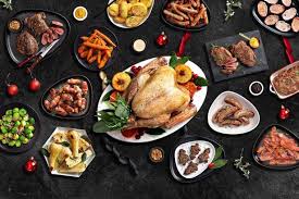 Peel and halve the potatoes, then parboil in boiling salted water for 10 minutes. Musclefood Will Deliver Christmas Dinner To Your Door Including Meat Centre Piece Fresh Veg And All The Trimmings Daily Record