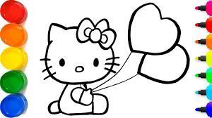 Gambar 2 dimensi kartun hitam putih. Cara Menggambar Hello Kitty Yang Berkilauan Untuk Anak An Cara Mewarnai Hello Kitty Youtube