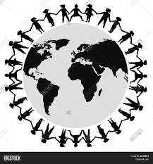 Children holding hands around the world. Hands Around World Image Photo Free Trial Bigstock