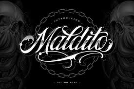 Hundreds of images, all styles, to give you some ideas when you decide to get a small or big, colorfull or black and white, for men or for women tattoo. Maldito Font Tattoo Style 865764 Tattoo Font Bundles In 2020 Tattoo Fonts Tattoo Font Tattoo Style
