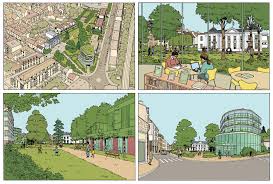 Concours Pour Un Projet Urbain A Herblay Agence Devillers Associes 2016 Dessin Architecture Dessin Architecture