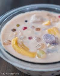Halo halo is a dessert where different ingredients such as root crops, fruits, milk and sugar are put together, topped with ice and flan and consume during summer. Binignit Recipe Panlasang Pinoy Filipino Food Dessert Recipes Filipino Recipes