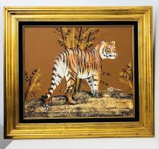 Mid Century Tiger Signed Frank Walcutt Oil Painting Vtg Artistic Interiors Ebay Painting Tiger Art Oil Painting