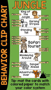 jungle behavior clip chart jungle theme classroom