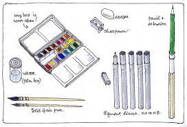 Outils By Gerard Michel Via Flickr Sketching Tools Art Supplies Drawing Travel Art Kit