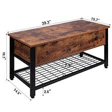 Maybe you would like to learn more about one of these? Industrial Storage Bench Entryway Lift Top Shoe Storage Bench In Dining Room Hallway Living Room Metal Frame Pricepulse