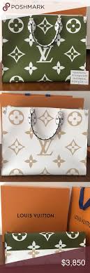 Twin toron top handles and two. Sold Louis Vuitton On The Go Green Louis Vuitton Vuitton Louis