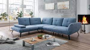 Sc select 1008 sofa rot. Ecksofa Dover L Sofa Stoff Blau Grau Sitztiefenverstellung