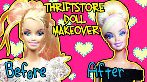 thriftstore barbie makeover how to fix sticky doll hair diy doll hai barbie doll hairstyles doll hair diy doll